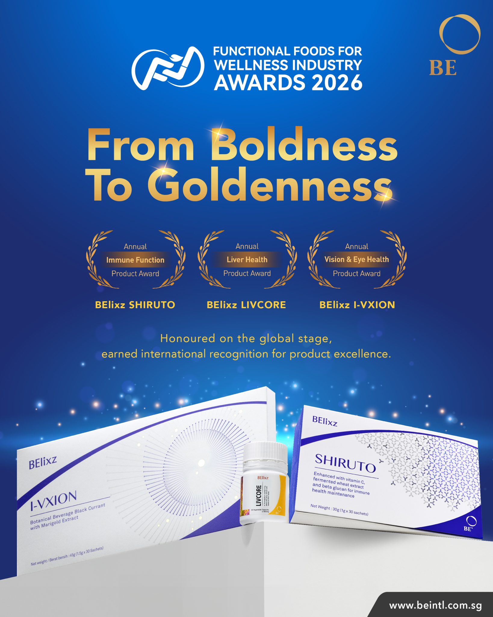 From Boldness To Goldenness: BE International Recognised at the Functional Foods for Wellness Summit 2026
